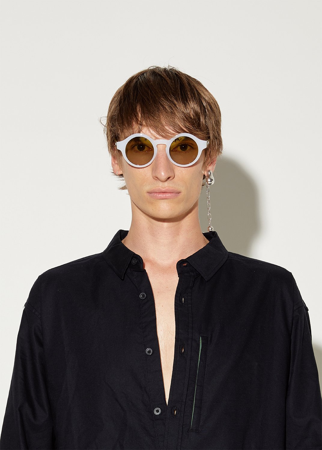 Szade RECYCLED SUNGLASSES Szade - Lazenby in Bleach Wht/Char Olive/Caper